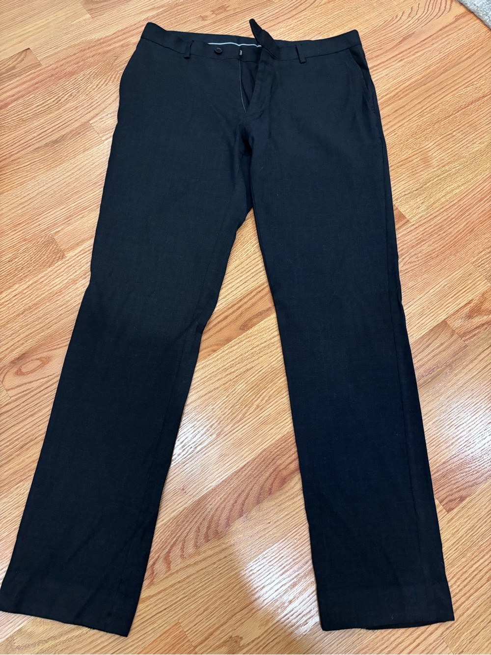Charles Tyrwhitt Black Men's Dress Pants - Tailored Straight Leg